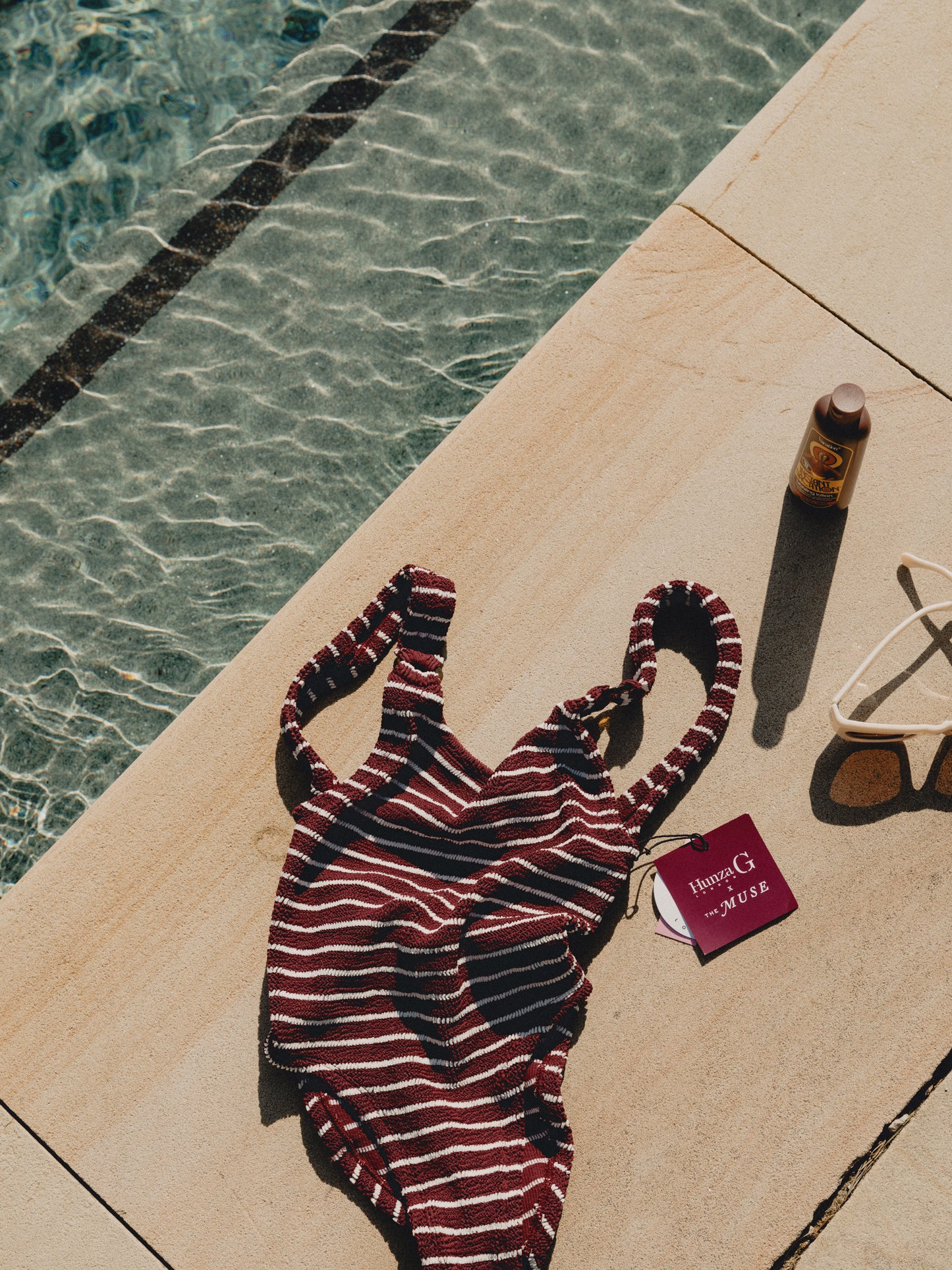 Domino Stripe Swimsuit