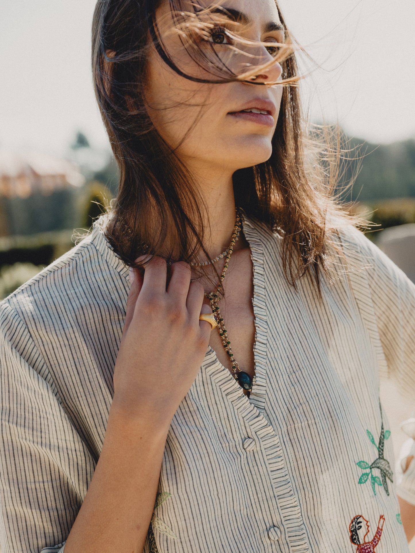 The Yogi x Eynsham Baths Village Stripe Dress